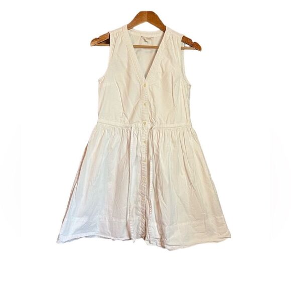 Gap white sleeveless dress with drawstring waist - Picture 1 of 13